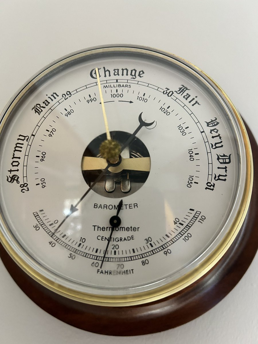 Never saw the barometer so low!