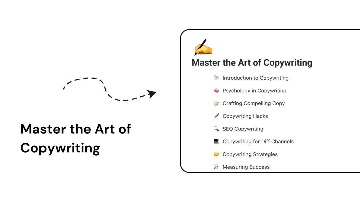 EricaClickup's tweet image. 5.04 billion people worldwide use social media
But most of them do not know how to write high-selling copy
And so I have prepared a step-by-step copywriting guide to help you master it
Like, Repost & reply "Copywriting" & I'll DM link
(Must be following so I can DM)