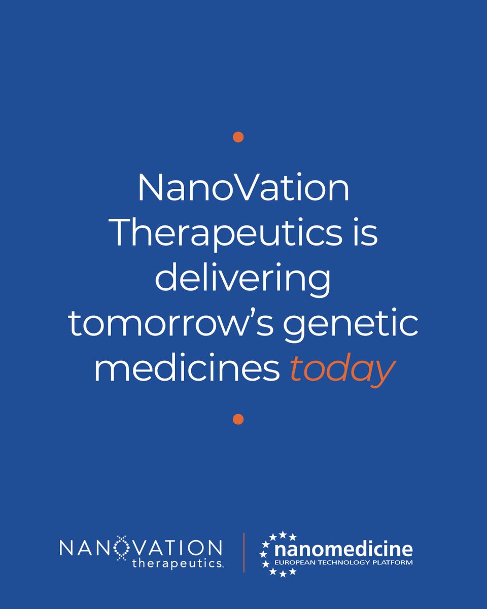 🚀 Exciting news! We warmly welcome @NanoVation_Tx to the #ETPN family! Their groundbreaking work in #Nanomedicine is setting new standards for #genetherapy. Together, we're shaping a brighter future for healthcare in Europe. Let's innovate! 💡🤝 Join us: etp-nanomedicine.eu/members/member…