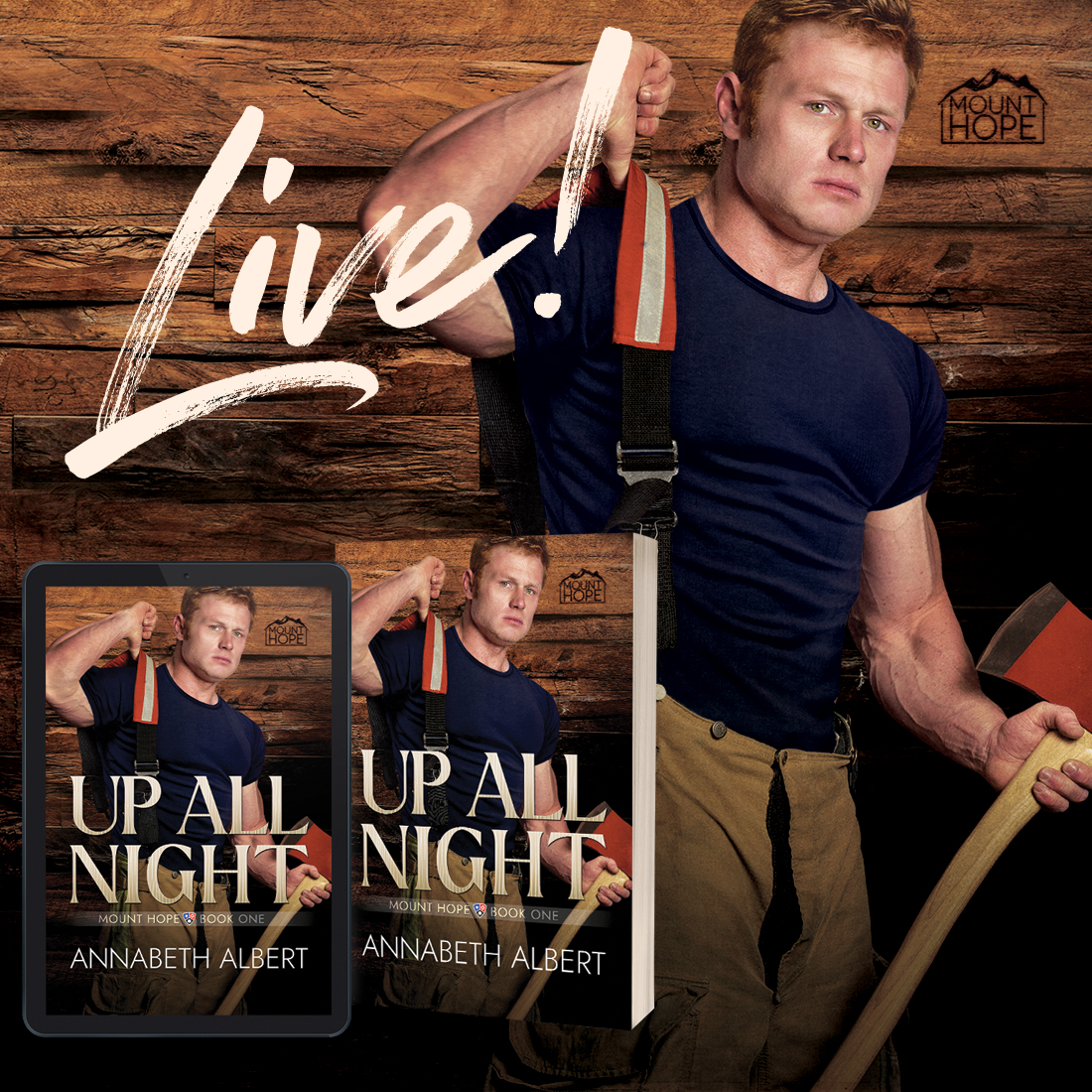 Ready for a new Annabeth series? UP ALL NIGHT is live now &amp; launches my new first responder series, Mount Hope! Firefighter + all-night diner chef! Get yours: readerlinks.com/l/3840099