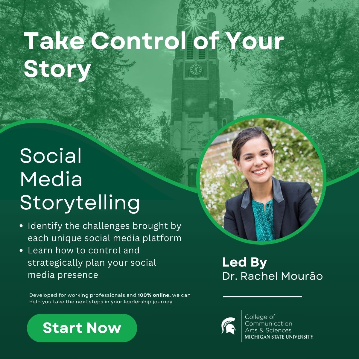 The digital revolution is having a profound impact on the way stories are researched, reported, edited and distributed. Let us help you take control!

Check out this course taught by <a href="/rachelmourao/">Rachel Mourão, PhD</a>: comartsci.msu.edu/cas-841-social…

Reminder our summer application deadline is April 15.