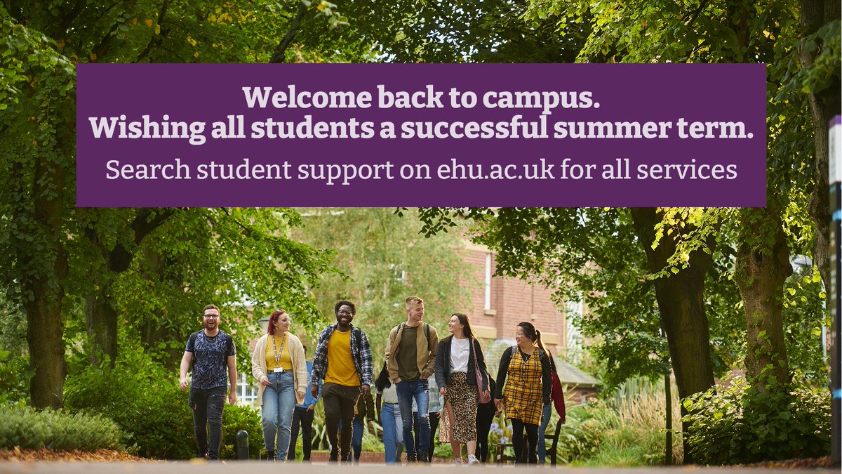 A huge welcome back to campus to our fantastic students. Wishing everyone in our @EHU_FOE community a happy and successful summer term 💜