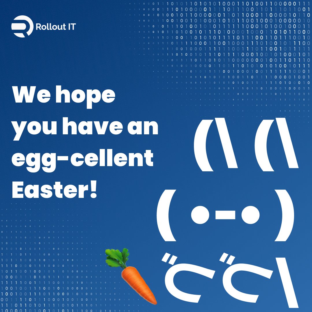 We wish you a happy Easter full of love, happiness and lots of chocolate eggs! 🐰🌼 May this special day bring you and your loved ones many blessings and sweet moments to cherish.

#HappyEaster #EasterBlessings #rolloutit