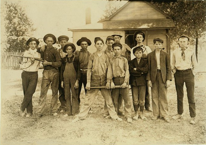 The Ball Team, Indiana, 1908.

(Lewis Wickes Hine) #OpeningDay