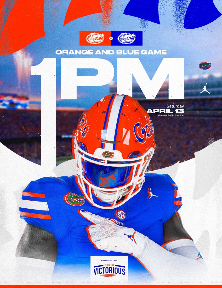 BE THERE. 🟠🔵 🗓️ Saturday, April 13th ⏰ 1 PM ET Presented by: @Fl_Victorious #GoGators | #jOURney