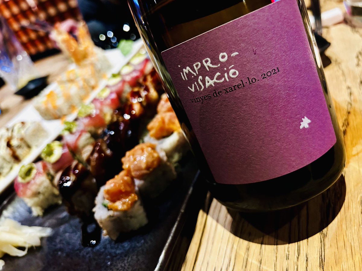 Sushi and Xarello - very fine bedfellows.