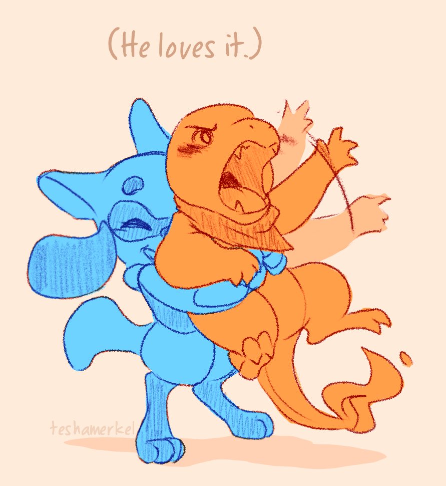 Sneak attack!!! 
#pmd #pokemonmysterydungeon #charmander #riolu