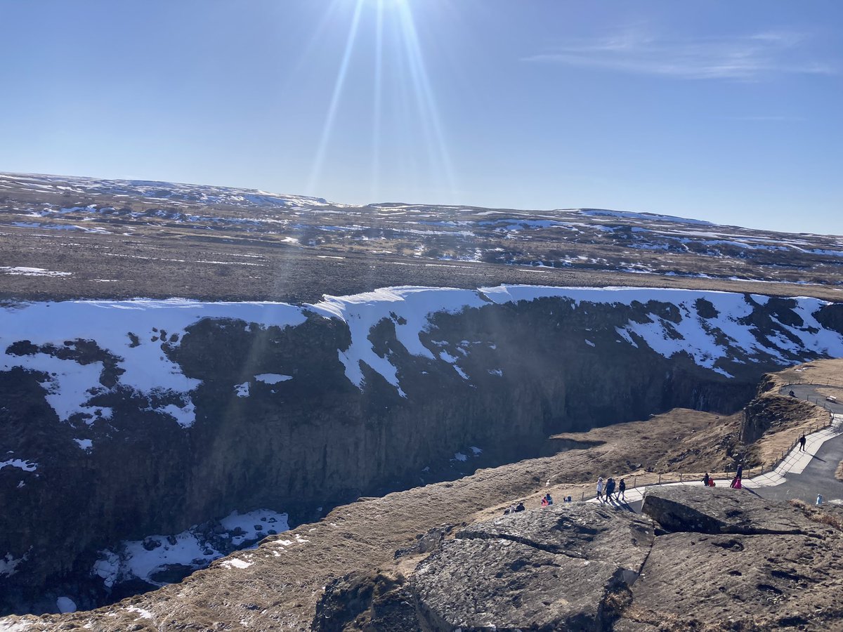 GeographySTAHS's tweet photo. Gulfoss at the start of our Golden Circle tour. Bitterly cold and utterly beautiful! #blueskiesagain https://t.co/TQ7aypUDbu