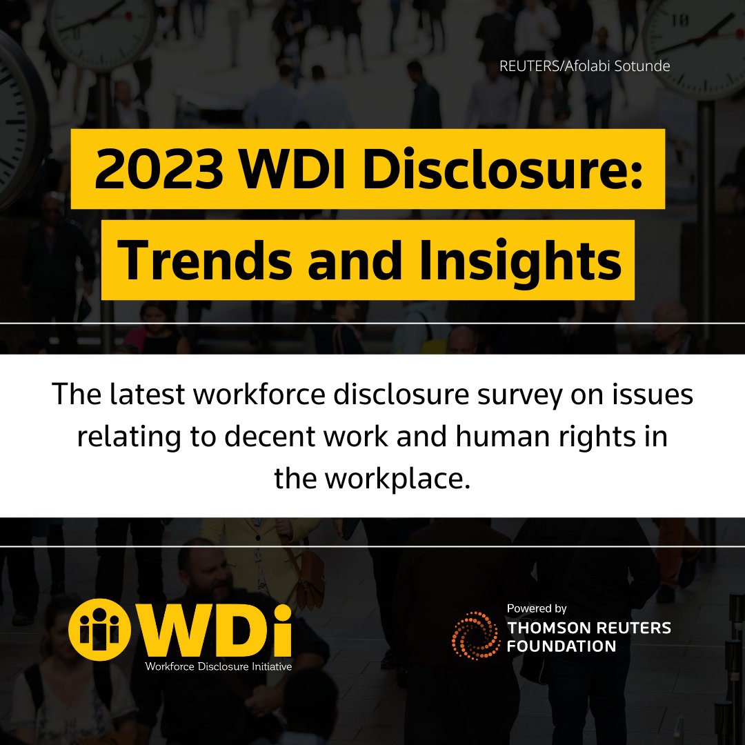 🤝 Continued momentum around workforce disclosure helps to create shifts in how companies act in their supply chains. Today, the WDI release their annual survey – compiling data on the issues most crucial to decent work & human rights in the workplace. Here are the findings. 🧵