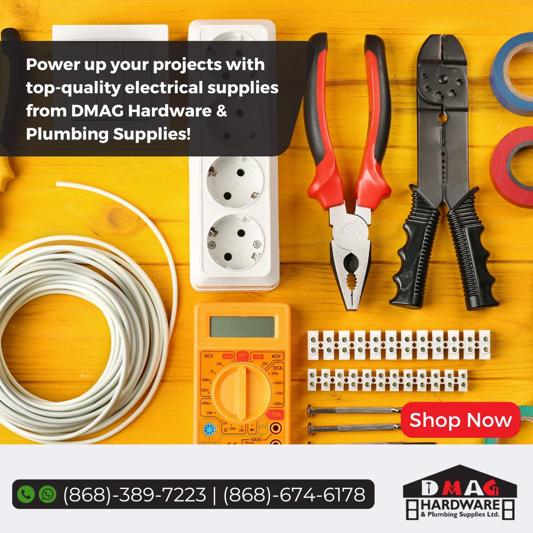 From wiring to fixtures, count on us for all your electrical needs. 💡⚡

#ElectricalServices #PromptDelivery
.
▶Order now!

▶Contact us at (868)-674-6178 via WhatsApp or by calling