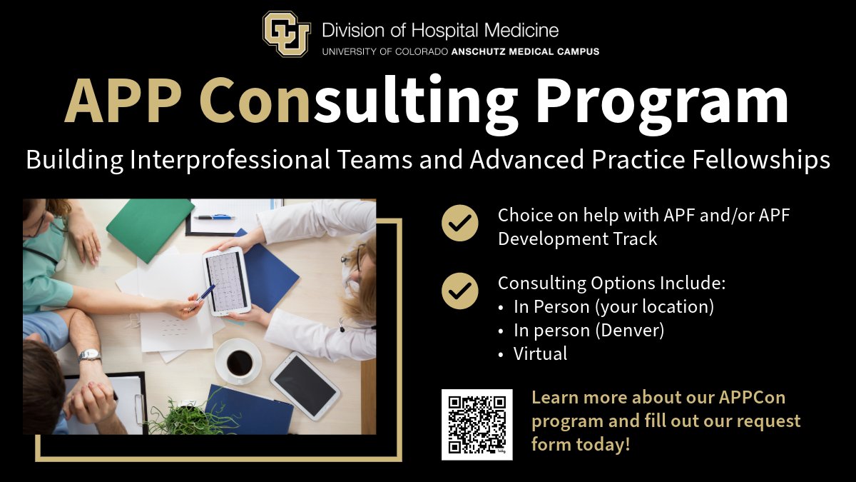 It's official: We launched our new APP Consulting Program (APPCon)! 🎉 APPCon is designed to assist hospitals nationwide in revitalizing or establishing APP groups and advanced practice fellowship programs. 

Learn more about APPCon and inquire today 👉 bit.ly/49cLCey