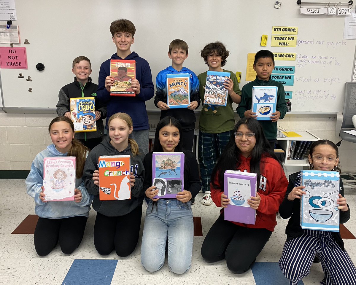 These spectacular sixth-graders rocked their book projects! <a href="/AntrimSchool/">Tara Weber</a> <a href="/StecchiniM/">Michelle M. Stecchini</a> <a href="/storch_dani/">Dani Storch</a> <a href="/wallstars609/">Mercedes Wall</a>