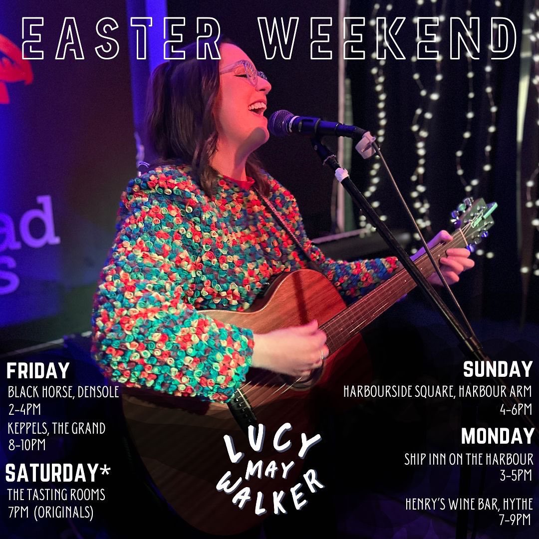 This Easter weekend I am officially taking over the Folkestone live music scene 🎙️🎵 Good luck trying to avoid me if you’re local 😅 #Folkestone #lucymaywalker