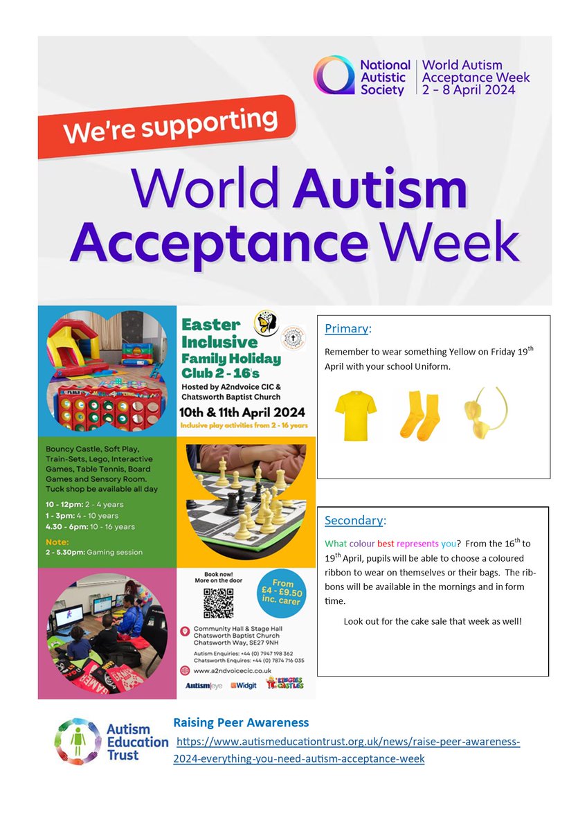 World Autism Acceptance Week #AutismAcceptance
