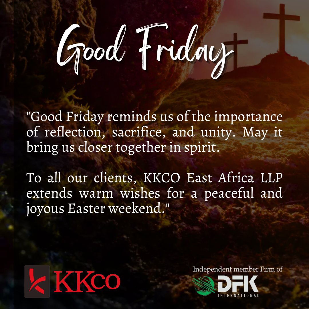 KKco_EastAfrica's tweet photo. As Easter blooms with new beginnings, we extend our gratitude for your loyalty and support.
May your business endeavors flourish and your heart be filled with joy. Happy Easter!
#KKCO #Audit #Tax #Advisory #eTIMS #KRA https://t.co/LwCCOvK6AJ