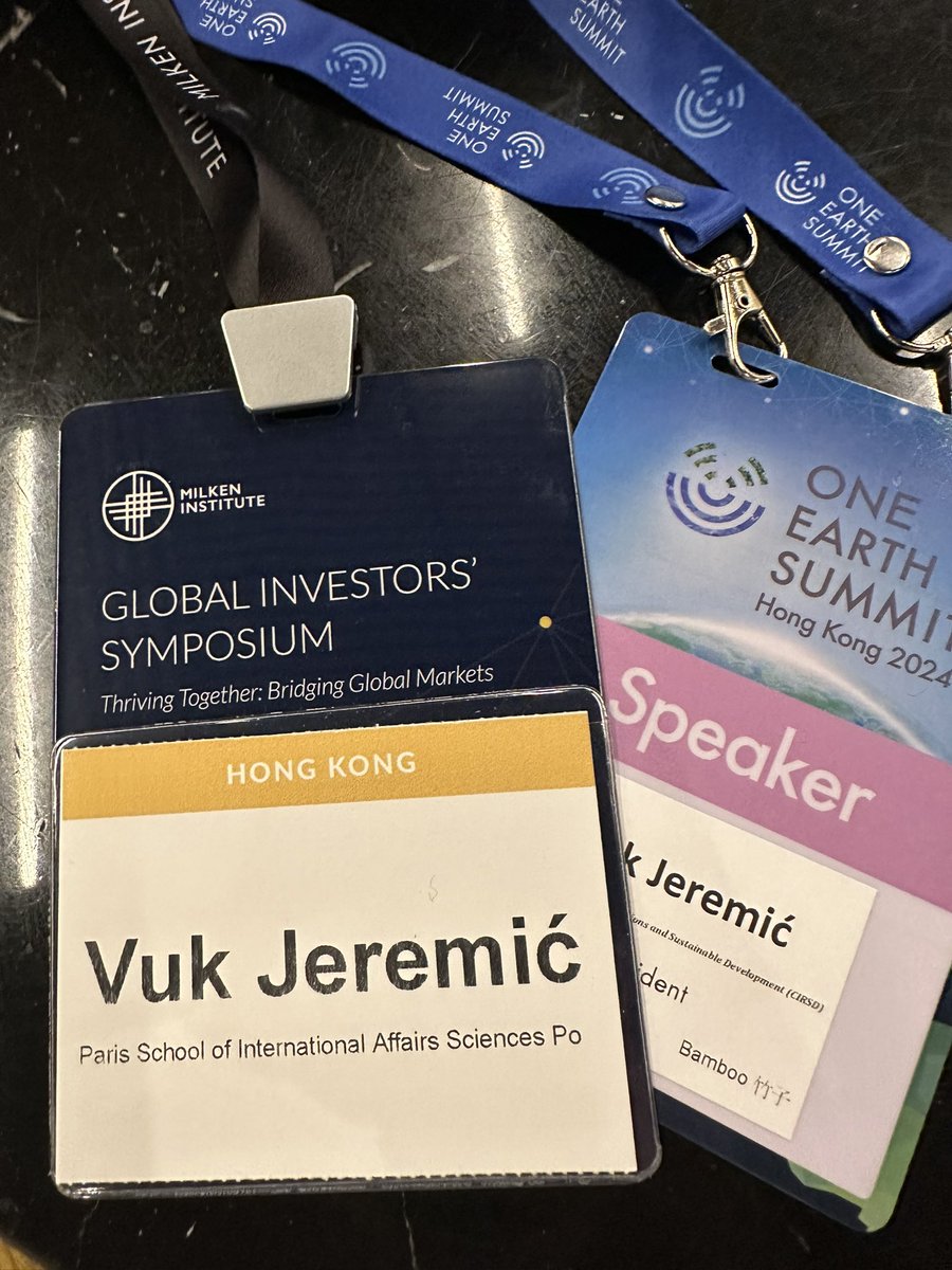 jeremic_vuk's tweet photo. What a great few days in Hong Kong, catching up with old friends and discussing global financial and political challenges at #OneEarthSummit and @MilkenInstitute Global Investors’ Symposium.
Next twelve months may be crucial for achieving sustainability for the future generations, as we’re facing increasingly strong headwinds, from geopolitical tensions to societal divisions and climate calamities.
We may hold adamantly different views on how we got into the multiple crises of today. Nevertheless, it’s clear that united we’ll stand, and divided we’ll fall.