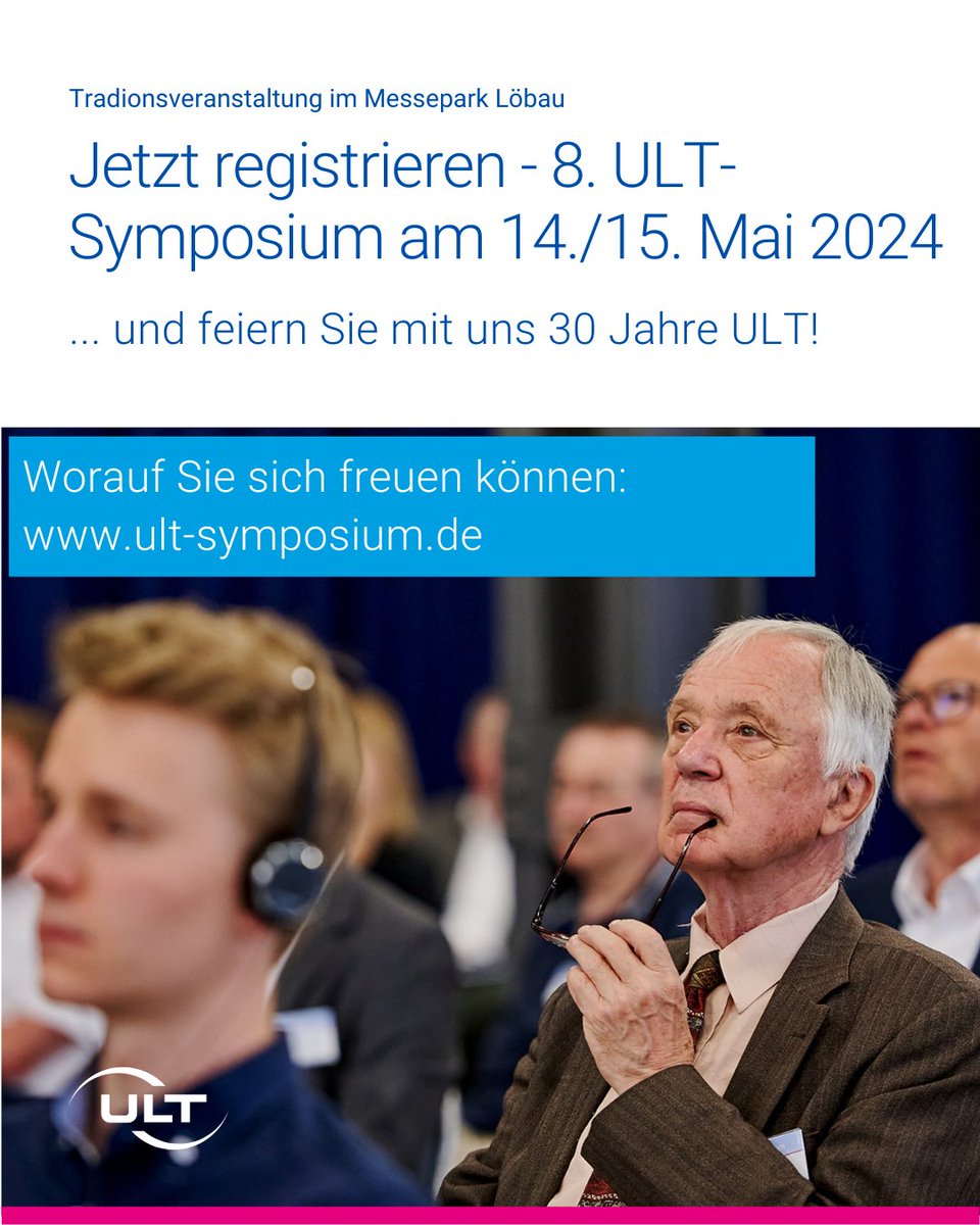 ult_ag's tweet photo. Noch heute anmelden für das international beachtete ULT-Symposium: https://t.co/z1w4MDcmYp https://t.co/0rjE6bVK2z