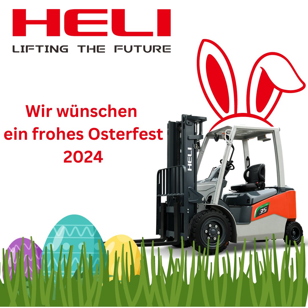 HELI_STAPLER's tweet photo. Heli wünscht ein frohes Osterfest 2024. 

 #heli #stapler #helistapler #mannheim #forklift #liftingthefuture https://t.co/aJwesbOqah