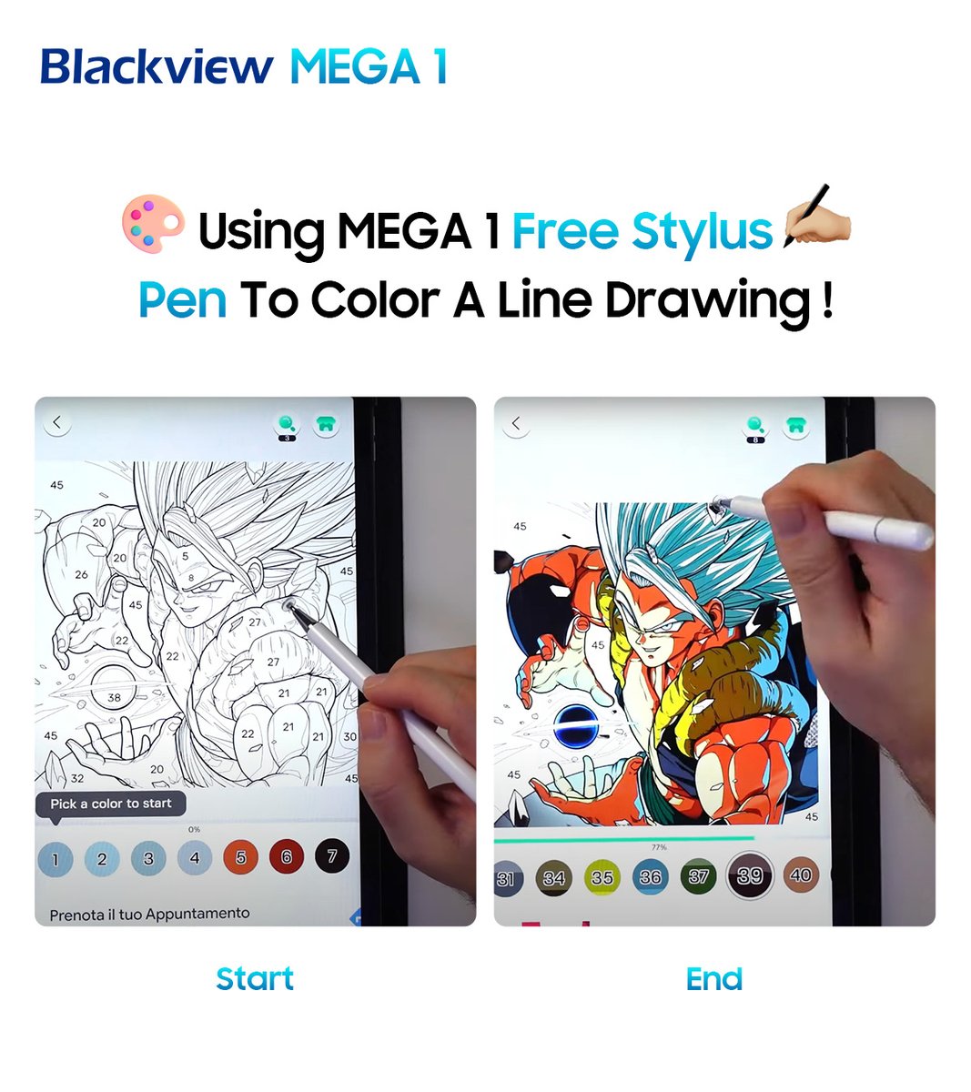 BlackviewPhone's tweet photo. Check out how @Luca Hatake Tech has used the free stylus pen included in the box to color a line drawing on #Blackview #MEGA1! Interested?
Explore more: https://t.co/1Mrjvfbgy7 https://t.co/PipALQfEVG