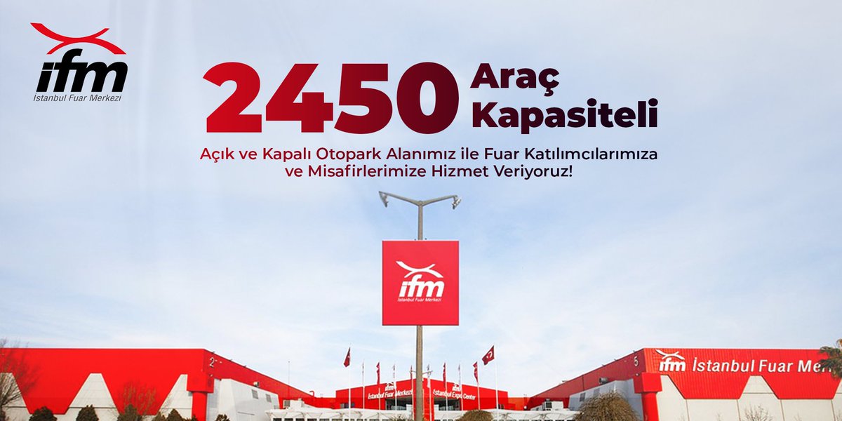 İstanbul Fuar Merkezi açık ve kapalı otoparkı, 2450 araç kapasitesi ile tüm katılımcıların ve ziyaretçilerin hizmetinde! #İstanbulFuarMerkezi #İFM #İFMFuarcılık