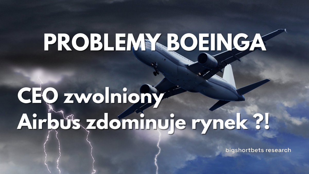 bigsb_research's tweet photo. 💥Boeing w kryzysie - CEO ustępuje.

✈️Incydenty 737 MAX, jak odpadające w locie drzwi, to symptomy poważnych problemów firmy.

🥇Dominacja na rynku może w najbliższych latach przypaść Airbusowi. Przewagę daje lepsze zarządzanie strategiczne.

🗽Czy Amerykański gigant się obroni?

Dalej⤵️

🔥CEO Boeinga, Dave Calhoun, ma ustąpić ze stanowiska pod koniec roku. Razem z nim kierownicze stanowiska opuścić ma jeszcze kilka innych osób. Co ciekawe Calhoun, który objął stanowisko po katastrofach 737 MAX w 2020 roku, odchodzi "pokonany" przez ten sam model... 

💥Liczne problemy w procesie zarządzania jakością w Boeingu, stawiają pod znakiem zapytania przyszłość branżowego giganta. Problemy 737 MAX, odstraszają kupujących i ściągają uwagę regulatorów, w tym FAA.

🔝Airbus głównie dzięki modelom z rodziny A320, ma 60% udziału w segmencie wąskokadłubowym, który stanowi 75% rynku lotniczego. W 2019 A320 stał się najlepiej sprzedającym się samolotem, a plany Airbusa zakładają nowy model po 2030. Konstrukcja ma posiadać szereg nowych rozwiązań.

💸 Jeśli mówić o zdrowiu finansowym, to dwie spółki ciężko porównać. Airbus z 2023 roku posiadał zapasy gotówki o wartości 15,5 mld $, co przekracza jego całkowite zadłużenie. Boeing z kolei zmaga się z ogromnymi zobowiązaniami, opiewającymi nawet na ponad 50 mld $. Airbus inwestuje w nowe technologie, mające potencjał na zmniejszenie kosztów operacji nawet o 20%.

✈️Incydenty i obawy o bezpieczeństwo MAX zwiększyły straty finansowe Boeinga, ograniczając produkcję modelu i skłaniając do zmiany priorytetów. Spółka rozważa strategiczne zmiany, w tym przyspiesza starania w kwestii zakupu dostawcy — Spirit, aby wzmocnić kontrolę nad produkcją i jakością. Problem stanowi tu powiązanie Spirit z Airbusem. Rozmowy trwają.

🌐W kwestii nowych technologii Airbus od lat wysuwa się na prowadzenie. Chociażby rozwiązania w dziedzinie "inteligentnych przeglądów" wprowadzone jako pierwsze, pozwoliły na znaczące oszczędności. AALTO (część Airbusa) planuje uruchomić usługi 5G i obserwacji Ziemi w Japonii do 2026, wykorzystując samoloty HAPS jako alternatywę dla tradycyjnych systemów i satelitów. Technologia ta może zrewolucjonizować komunikację w trudno dostępnych regionach, oferując nowe możliwości dla obserwacji Ziemi i łączności.

🔎Obecnie Airbus wykorzystuje przewagę, aby przejmować rynki, podczas gdy Boeing dąży do odzyskania zaufania i stabilności. Pojawiająca się konkurencja https://t.co/f3nkjGrM6f. Commercial Aircraft Corp. of China zmusza obu gigantów do sprawnej rywalizacji.

🔀Zadłużenie Boeinga i problemy z kontrolą wewnątrz firmy wyglądają bardzo źle, ale nie można odmówić firmie potencjału w wielu miejscach. Dodatkowo wyciągnięcie problemów na światło dzienne, może spowodować pivot w podejściu zarządu i sprawić, że pojedynek o dominację na rynku samolotów pasażerskich nie będzie tak jednostronny.

📉Akcje $BA od początku roku straciły już 25%.

Myślicie, że Airbus będzie rządził rynkiem na lata? A może Boeing jest już okazją na Longa? Dajcie znać.