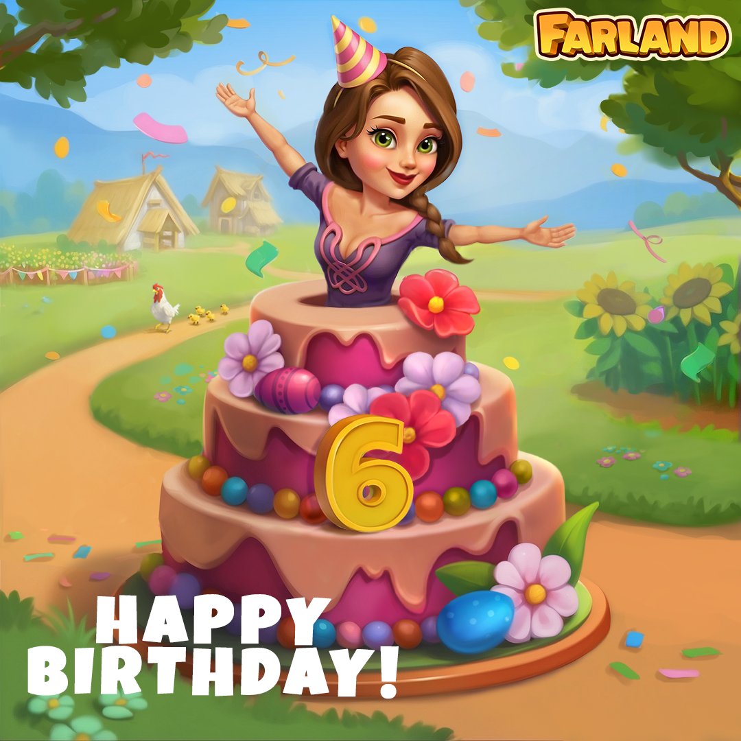 6 years together!🥳

Thank you for being with us throughout this journey!
Don't forget to check your game news to get a special birthday gift! 🎁
Your Farland Team❤️#farland #6anniversary #birthday #freegifts  #anniversary