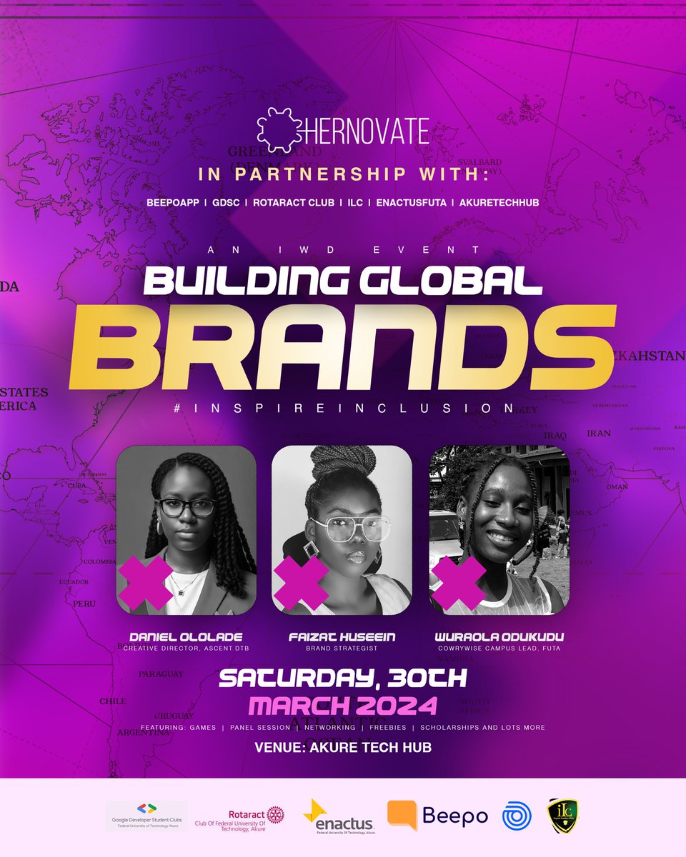 To celebrate the just concluded #InternationalWomensDay, Akure Tech Hub hosts 'Building
Global Brands' (10am).
Learn from successful women entrepreneurs & get empowered!🔥

Entry is free but registration is required⬇️:
forms.gle/uFqLw8ap8GWDRt…

#SheMeansBusiness #futurefemales