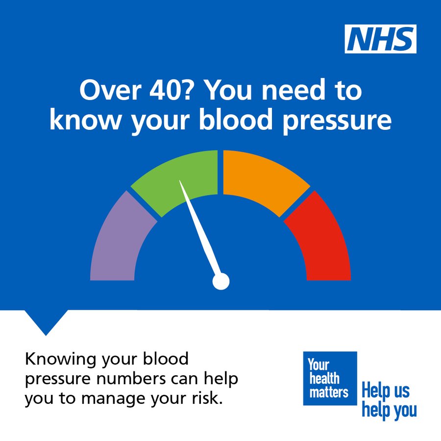 Around 1 in 4 adults in the UK have high blood pressure, but many don’t know it. It can increase your risk of a heart attack or stroke. Find out how to get checked, understand what your numbers mean and how to manage your risk. ➡️ nhs.uk/bloodpressure