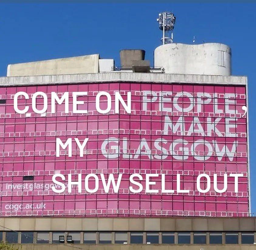 V close to selling out the first date of my tour @StandGlasgow tomorrow