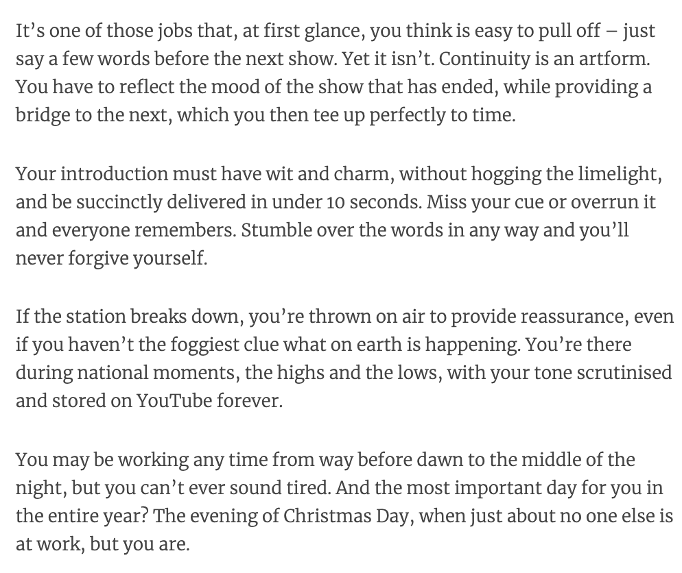 I wrote about the importance of television continuity announcers broadcastnow.co.uk/broadcast-maga…