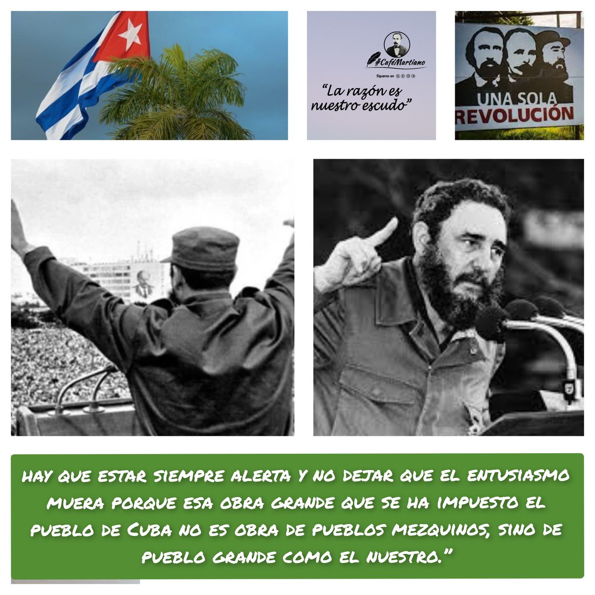 Buenos días 🇨🇺 #CaféMartiano
Alerta Martí del peligro y pide por la Revolución

✍️".. vengo a pedirle que cambie el orgullo de su bienestar y la paz gloriosa de su descanso por los azares de la Revolución y la amargura de la vida consagrada al servicio de los hombres".

#Cuba