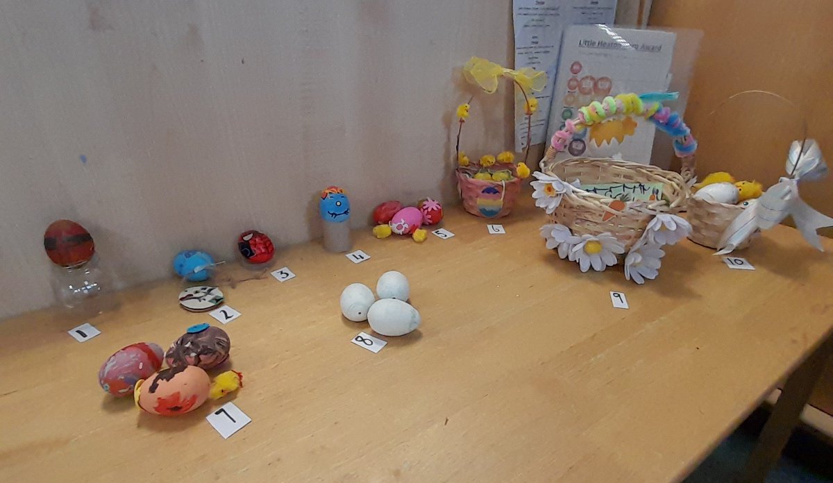 Thank you to our Reception children for all the lovely entries into our Easter competition.

We asked the children from other classes to vote and our winners are 

No 3 - First place
No 9 - Second place 
No 8  -Third place 

Well done!