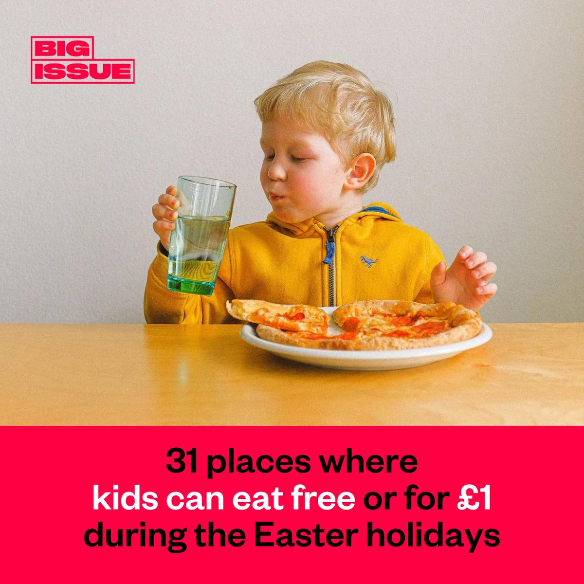 There are plenty of restaurants & cafes across the country where kids eat free or for £1 over the Easter holidays. 🍽️ @IsabellaMcrae has compiled a list of 31 places nationwide feeding children for free or cheap this Easter break. See them all below. ⬇️ bigissue.com/life/food/all-…