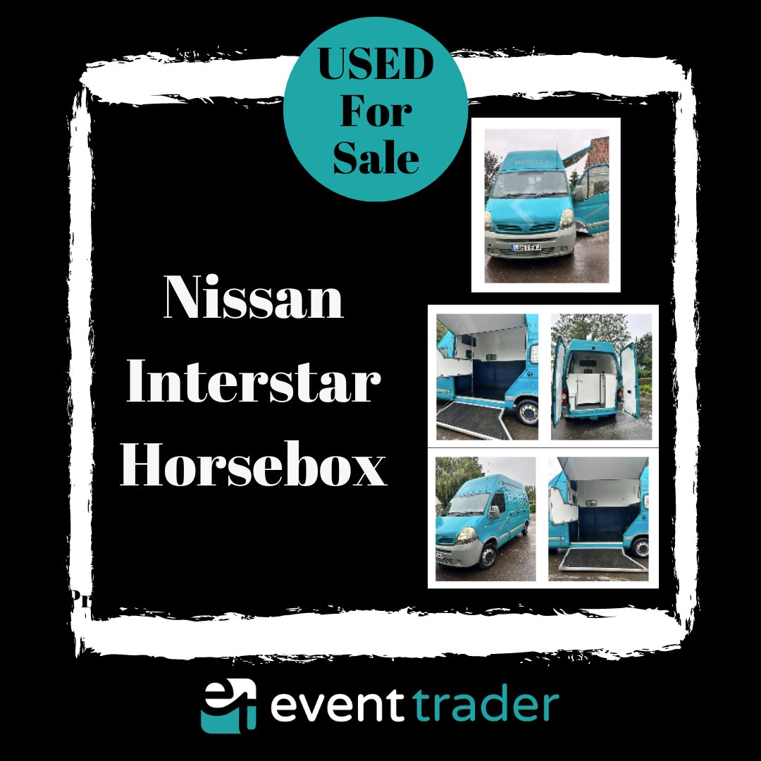We even support with the sale of event #vehicles!
* 57 plate Nissan Interstar 3.5 tonne
* Under 158,000miles
* 12 months MOT and recently serviced.
Nissan Interstar Horsebox - Event Trader (event-trader.co.uk)
#Horsebox
#HorseboxConversion
#Nissan
#ForSale
#HorseboxForSale