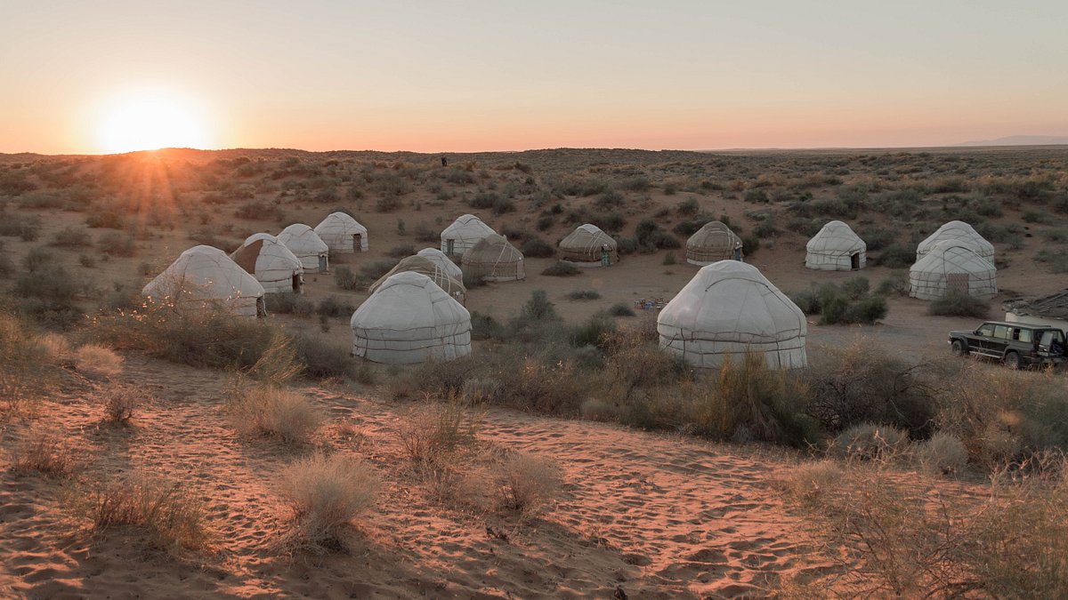 Experience the life of a nomad in the Kyzylkum by staying in yurt camps, riding camels, & experiencing all the charms of the desert. #visitnavoi