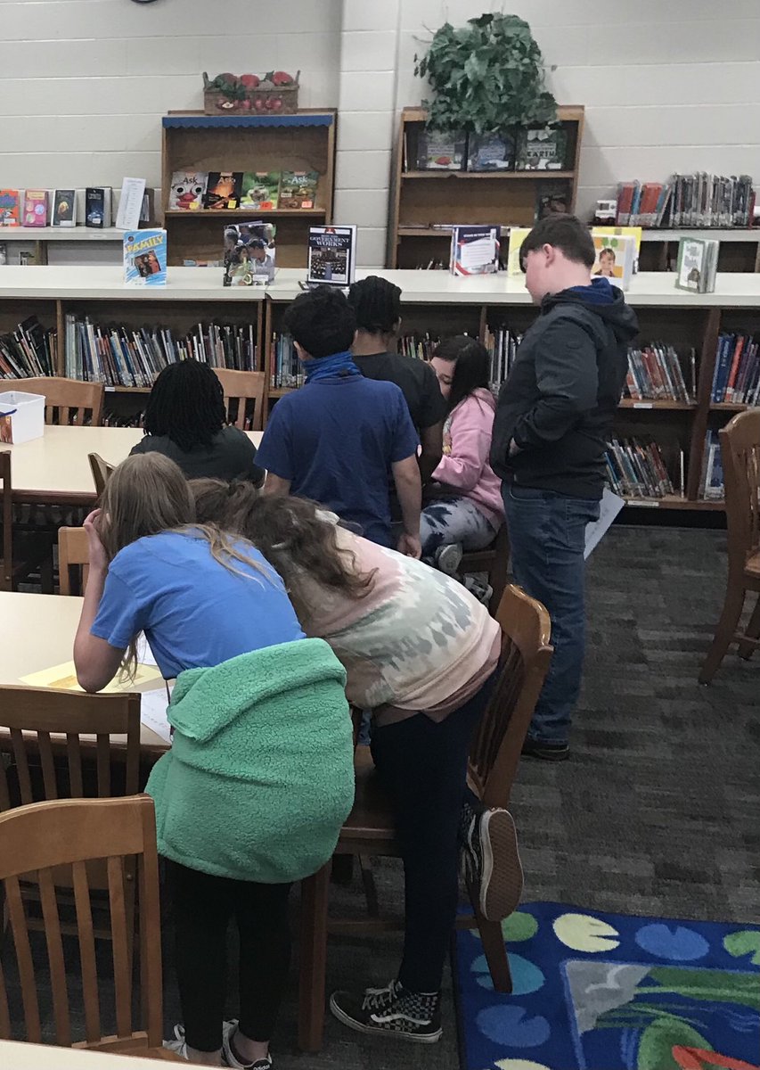 Fifth graders ⁦@HeardMixon⁩ survived EOG library boot camp and earned their stripes! We are ready!#ncssbethebest #Lori_mcgovern