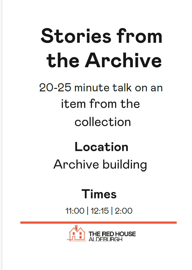 New open season at @redhouse_alde and we're a short time away from the first @BrittenOfficial Stories from the Archive session of 2024. Today's story features Britten, Dr. Beeching, King Lear and a mystery guest...