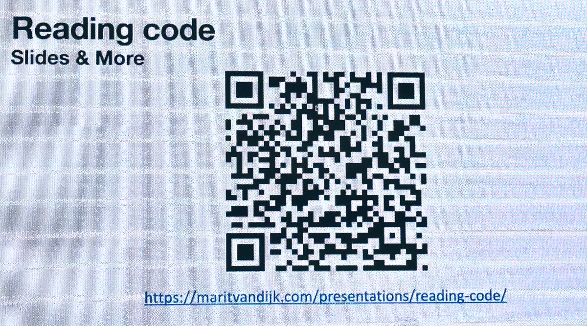 tiffanyfayj's tweet image. Resources &amp;amp; slides from @MaritvanDijk77’s @VoxxedBucharest Reading Code talk:

Slides: maritvandik.com/presentations/…

Code Reading Club codereading.club
Code Reading Club Resources
github.com/CodeReadingClu…
The Programmer&apos;s Brain - Felienne Hermans

#vdbuh24 #itisfun