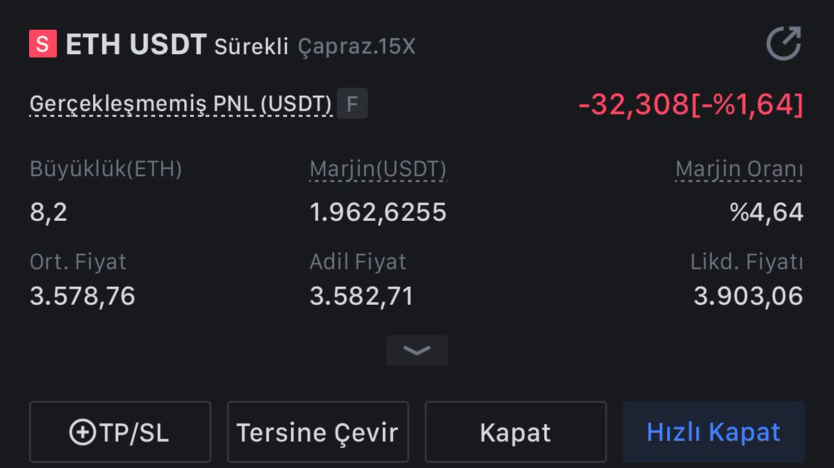 CryptoCNR's tweet photo. #ETH için kademeli short açtım. 

2K lık güncel fiyattan 3578 den açtım. 

3660 seviyesine olası yükseliş olursa 2K daha orda eklerim. 

3660 üzerinde kapanış yaparsa pozisyonu o zaman kapatırım bu olmadıkça bu short taşınacak. 

Stop olursam Bu durumda %30 zarar yazar. Göze alabilenlere duyurulur. 

ETH short stratejim ✔️