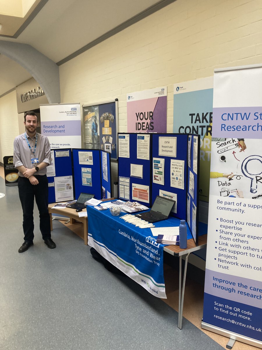 Our Senior Research Coordinator Angus, hosting the first of many Research Stalls across the trust on Monday. Great to see so many people come and speak to us at St Nicholas Hospital! We look forward to visiting Walkergate Park on the 4th April! @CNTWNHS