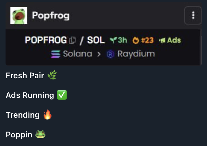 popfrogcoin's tweet photo. THE FROG STAYS POPPING

WE'RE NOT LEAVING 😤

$POPFROG https://t.co/zRExD37DSD