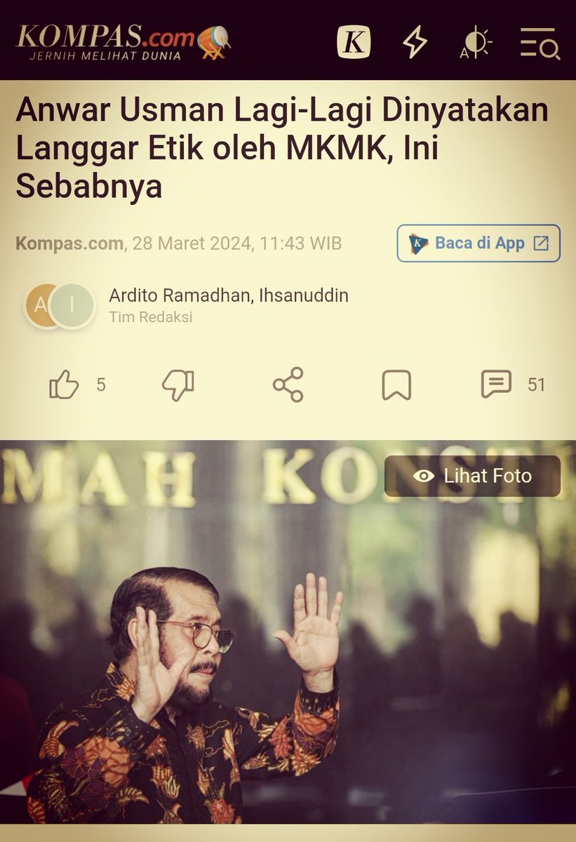 Paling cuma di sanksi teguran
Agak laen... 

nasional.kompas.com/read/2024/03/2…
