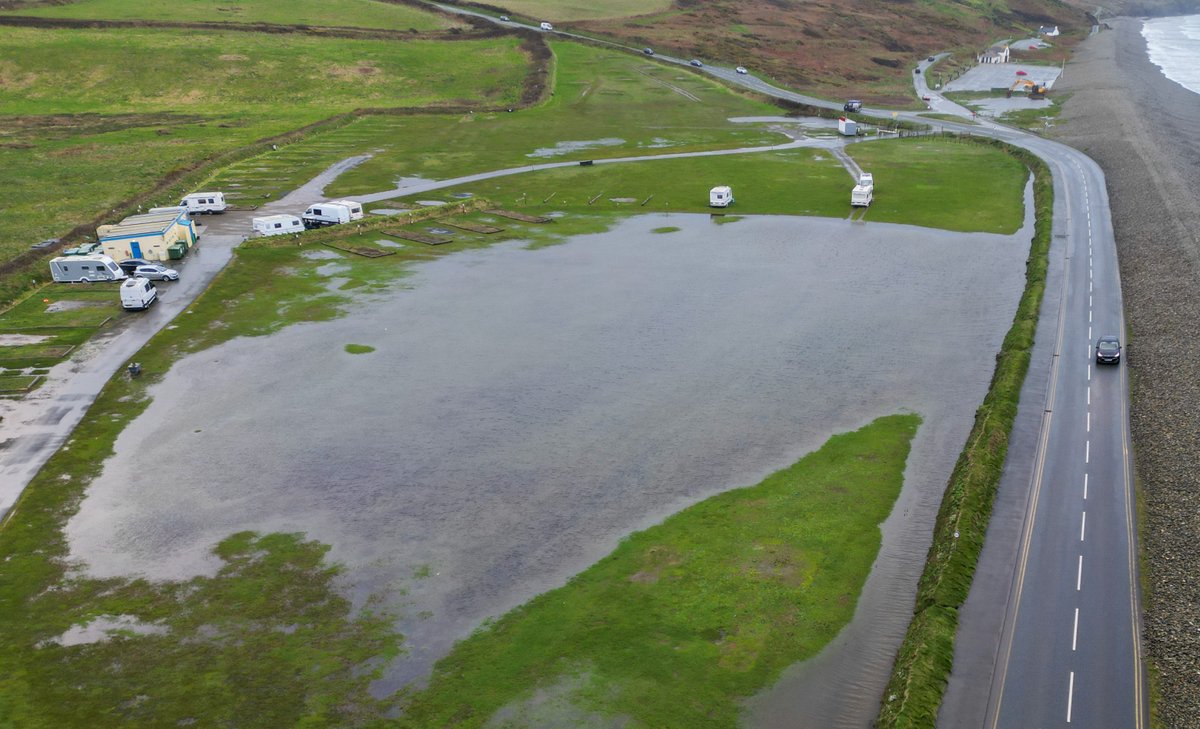 Current camping conditions at Newgale, Pembrokeshire. #wales #easter #pembs #nelson #stormnelson #flooding