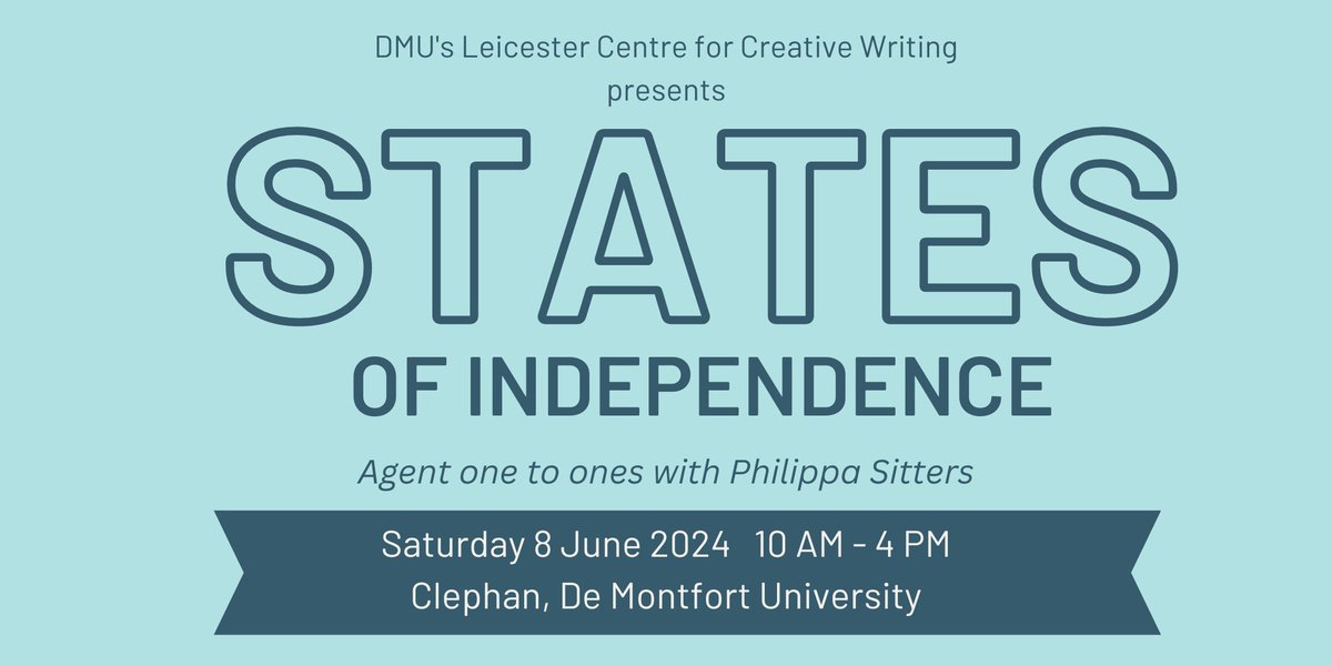 We’re thrilled to be offering 6 agent one-to-one sessions with literary agent Philippa Sitters @PhilippaSitters from David Godwin Associates. Apply for a 15 minute appointment to discuss your work and writing career at this year's #StatesOfIndie. …entreforcreativewriting.our.dmu.ac.uk/agent-one-to-o…