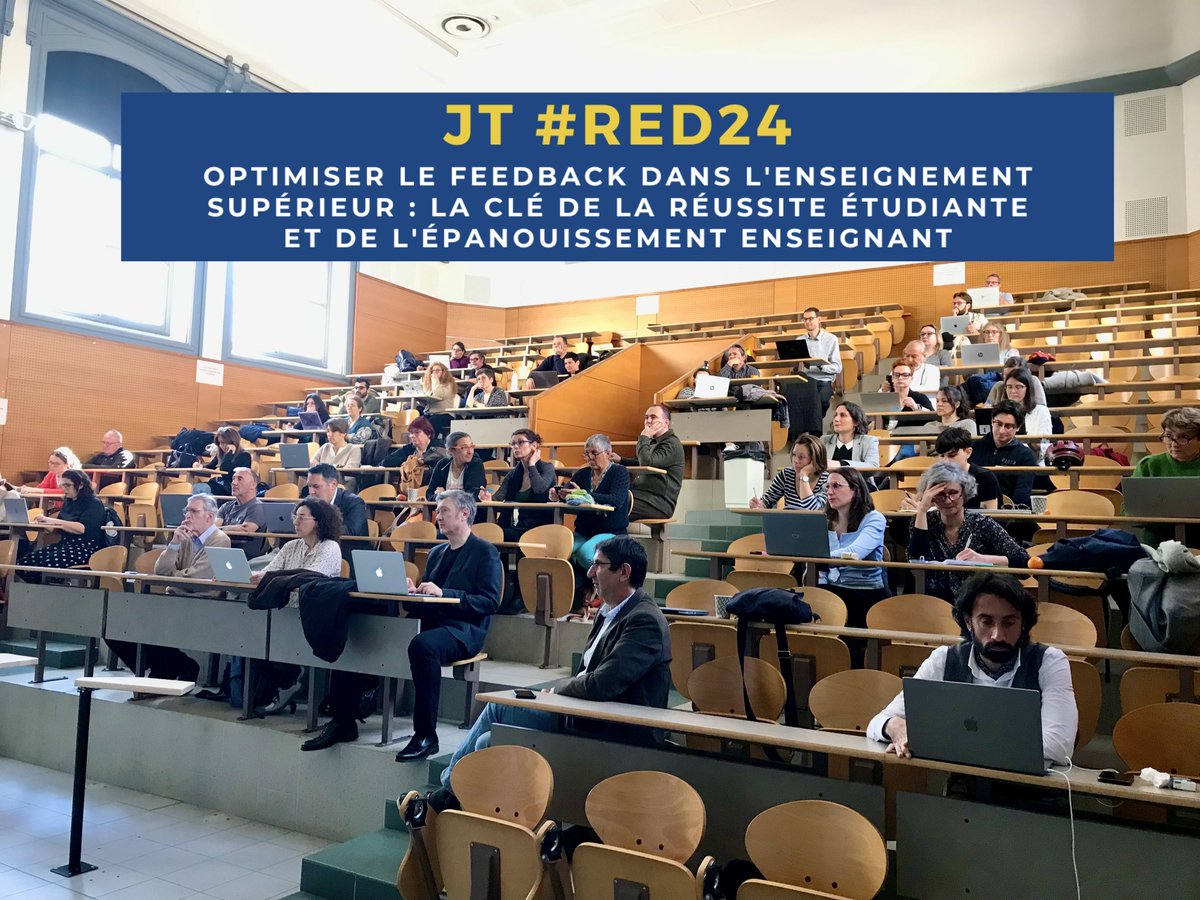 JT #RED24 aujourd'hui à l'Université Aix-Marseille
Optimiser le Feedback dans l'Enseignement Supérieur fied.fr/node/2763 
#enseignement #FIED #LunivNumerique #Formation #EAD #universite #elearning #feedback #sup #edtech #TNI #eduprof #inovation #étudiant #apprentissage