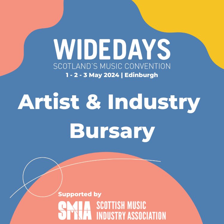 We have launched a bursary offering a limited number of Wide Days passes for musicians and professionals based in Scotland. The bursary passes are supported by our long-standing partner @TheSMIA Applications are open now, find out more and apply 👉 wide.ink/2024Bursary