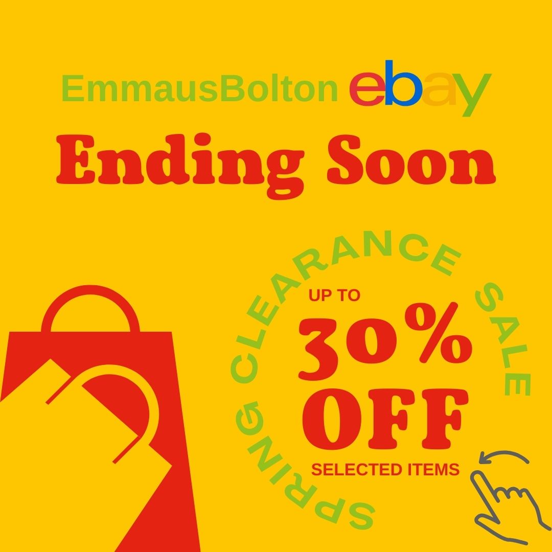 ‼️ Offer ending soon ‼️ Hurry! There are only a few days left on our eBay Spring Clearance Sale. Up to 30% off selected items ends on Wednesday. Get browsing before it's all gone 👉bit.ly/46MMiGO #EmmausBolton #Ebay