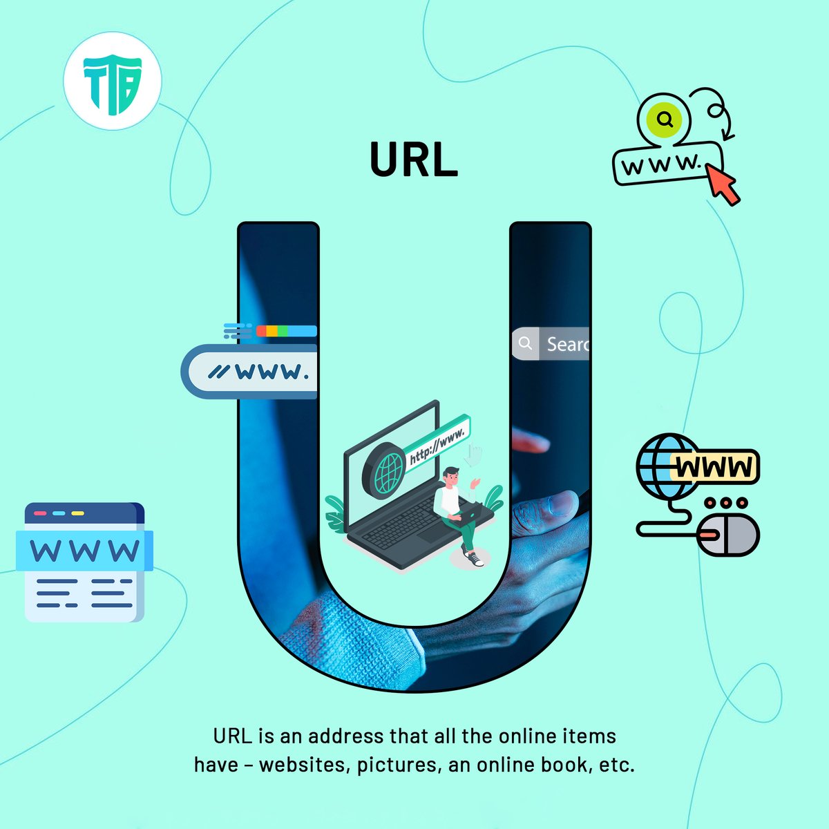 TTBisecure's tweet image. Today's Focus is on "U" for "URL"
URL (Uniform Resource Locator) is a unique identifier used to locate a resource on the Internet and is also known as web address.
#URL #UniformResourceLocator #WebAddress #InternetResource #OnlineLocation #ttb #ttbinternetsecurity