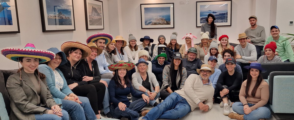 Our Team wearing their preferred choice of hat for Wear a Hat Day in support of Brain Tumour Awareness Month #WearAHatForBrainTumours