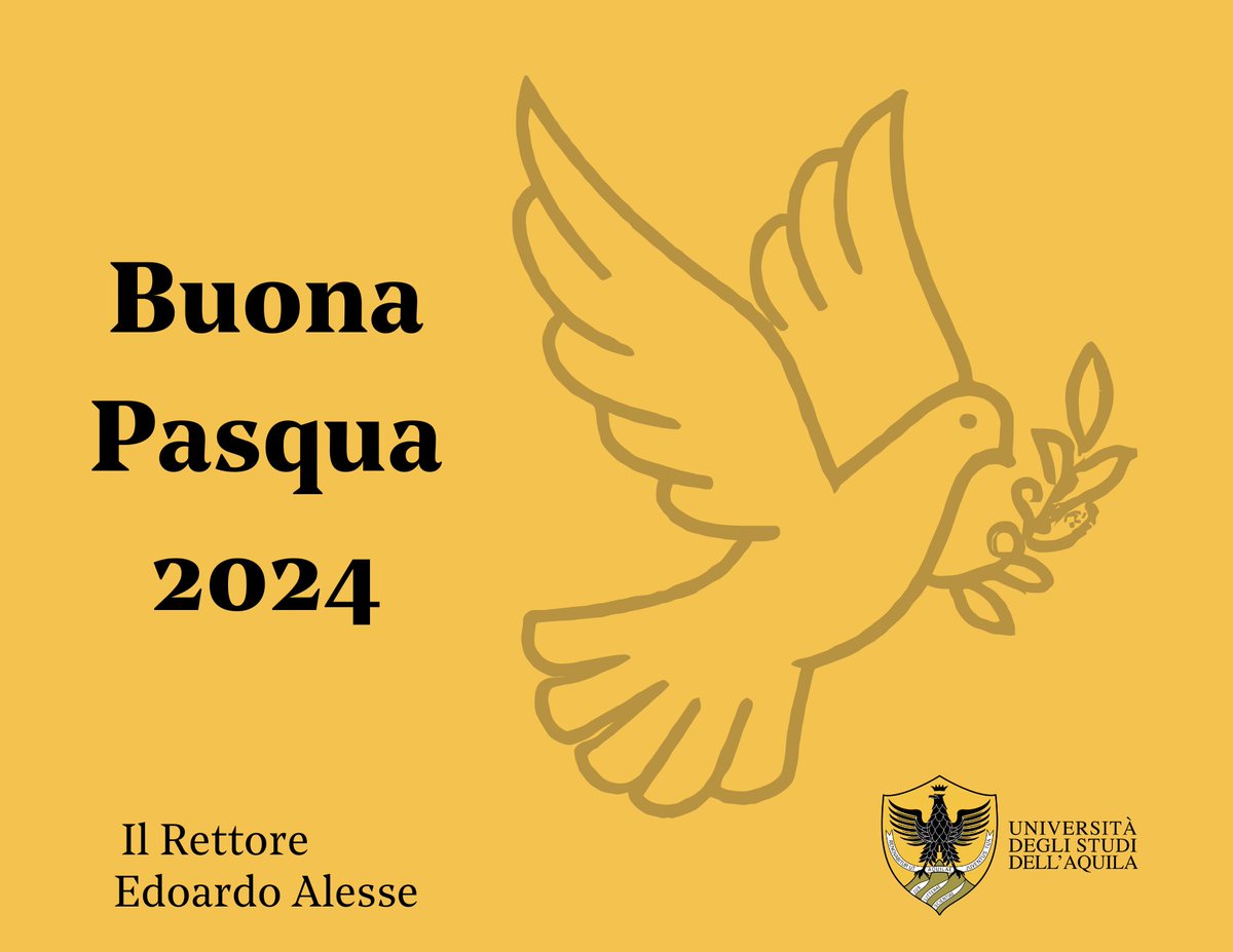 𝗕𝘂𝗼𝗻𝗮 𝗣𝗮𝘀𝗾𝘂𝗮 𝗮 𝘁𝘂𝘁𝘁𝗲 𝗲 𝘁𝘂𝘁𝘁𝗶 𝘃𝗼𝗶! #univaq #Pasqua